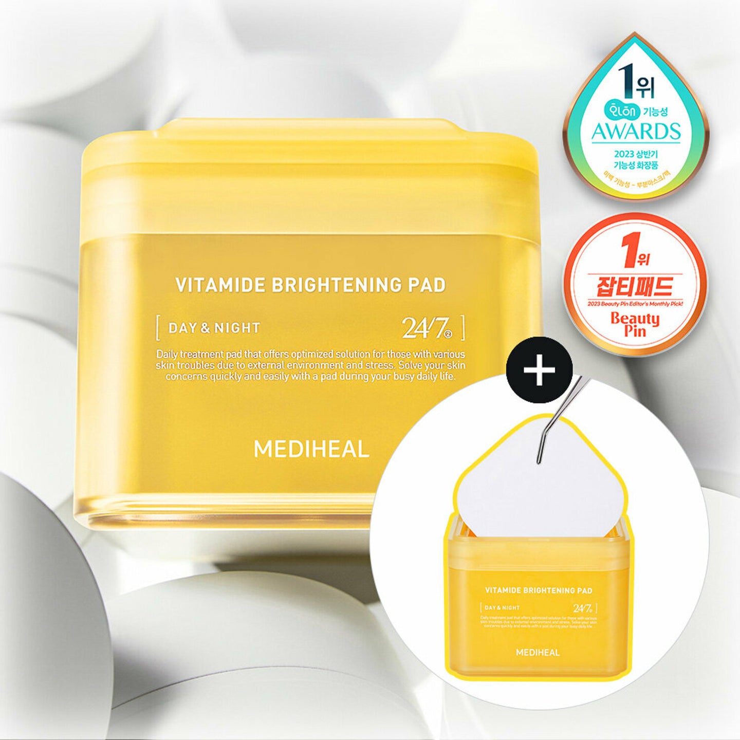 MEDIHEAL Vitamine Brightening Pad 100 pièces