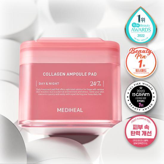 MEDIHEAL Collagen Ampoule Pad 100 pièces