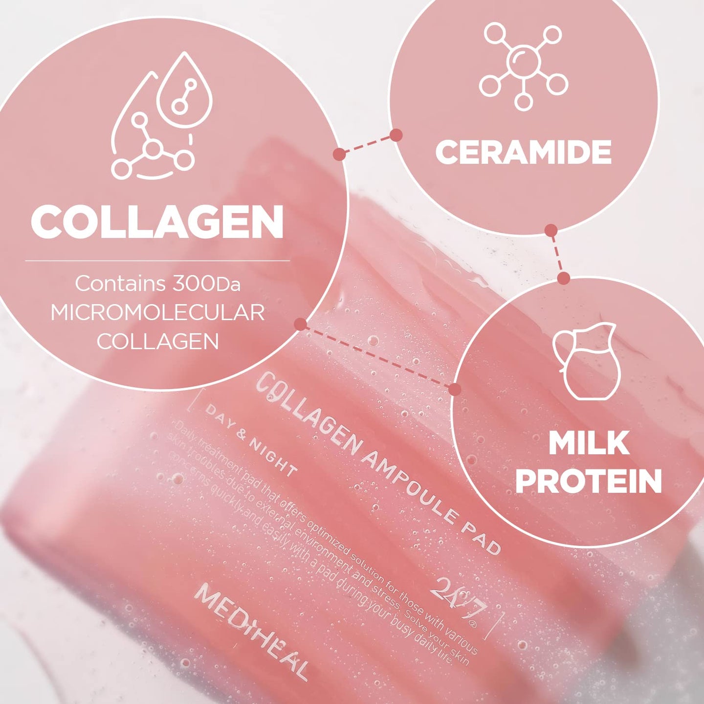 MEDIHEAL Collagen Ampoule Pad 100 pièces