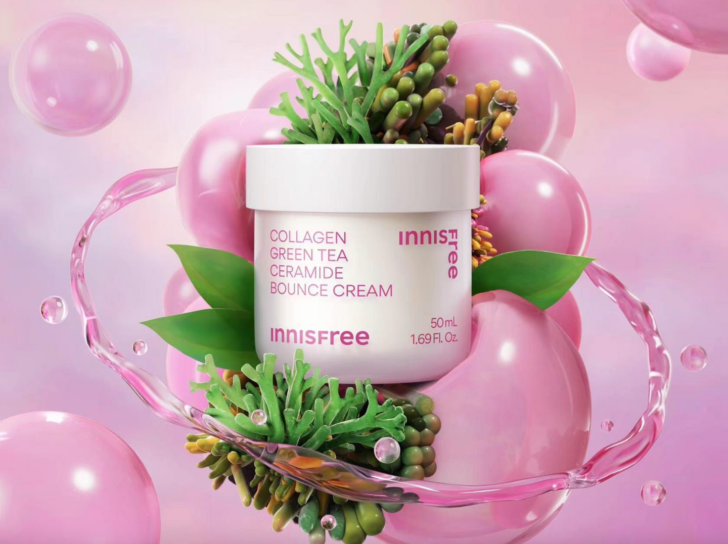 Innisfree Collagen Green Tea Ceramide Bounce Cream 50ml