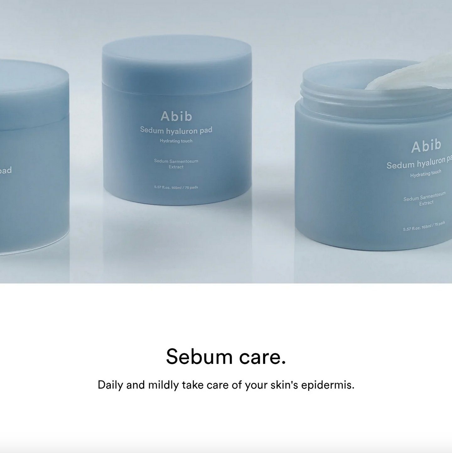 Abib Sedum Hyaluron Pad Hydrating Touch 75 pièces