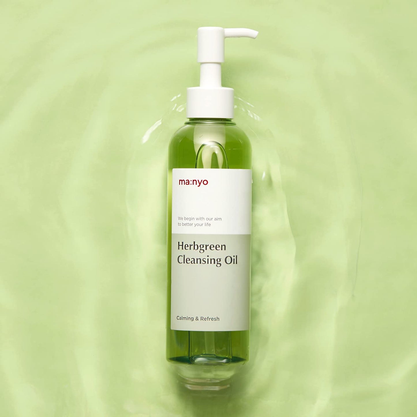 ma:nyo Herbgreen Cleansing Oil 200ml - peaux sensibles