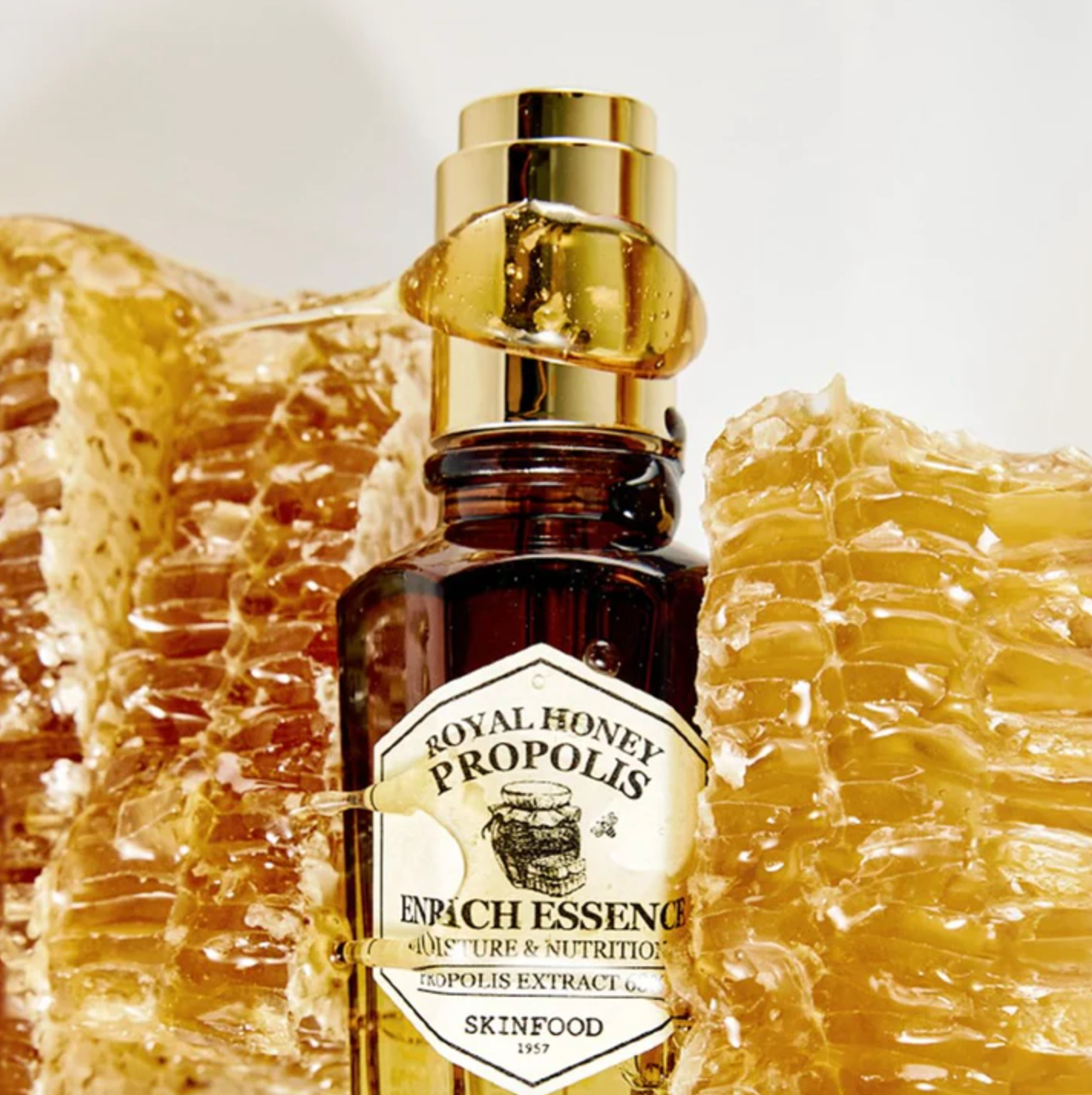 skinfood Royal Honey Propolis Enrich Essence 50ml - peaux sèches ou matures