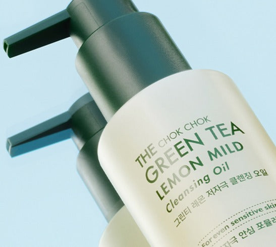 TONYMOLY The Chok Chok Green Tea Lemon Mild Cleansing Oil 200ml - peaux sensibles