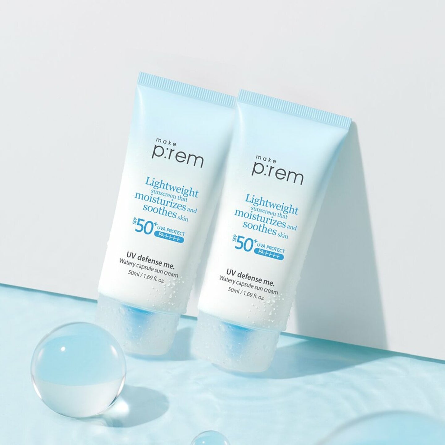 Make p:rem UV Defense Me Water Capsule Sun Cream 40ml + 40ml (1+1)